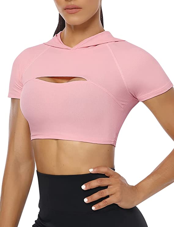 Cutout Front Crop Tops