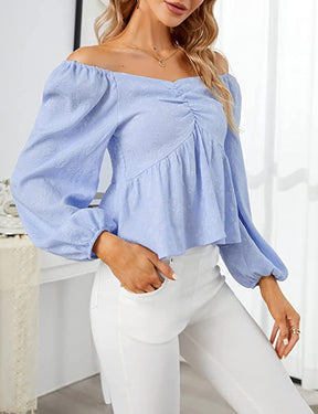 Long Sleeve Casual Babydoll Tops